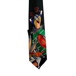 90's Taz Bugs Bunny daffy  Tie Men's  Football Necktie Looney tunes